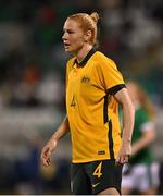 21 September 2021; Clare Polkinghorne of Australia during the women's international friendly match between Republic of Ireland and Australia at Tallaght Stadium in Dublin. Photo by Seb Daly/Sportsfile