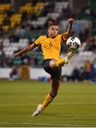 21 September 2021; Chloe Logarzo of Australia during the women's international friendly match between Republic of Ireland and Australia at Tallaght Stadium in Dublin. Photo by Seb Daly/Sportsfile