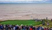 22 September 2021; Rory McIlroy of Team Europe watches his drive on the seventh tee box, in the company of team-mates Ian Poulter, Paul Casey and Lee Westwood, during a practice round prior to the Ryder Cup 2021 Matches at Whistling Straits in Kohler, Wisconsin, USA. Photo by Tom Russo/Sportsfile