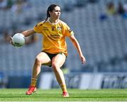 5 September 2021; Emma Ferran of Antrim during the TG4 All-Ireland Ladies Junior Football Championship Final match between Antrim and Wicklow at Croke Park in Dublin. Photo by Piaras Ó Mídheach/Sportsfile