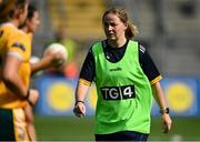 5 September 2021; Antrim manager Emma Kelly before the TG4 All-Ireland Ladies Junior Football Championship Final match between Antrim and Wicklow at Croke Park in Dublin. Photo by Piaras Ó Mídheach/Sportsfile