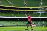 24 September 2021; Michael Ala'alatoa during a Leinster Rugby captains run at the Aviva Stadium in Dublin. Photo by Harry Murphy/Sportsfile