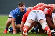 24 September 2021; Brian Deeny of Leinster during the Development Interprovincial match between Leinster XV and Munster XV at the IRFU High Performance Centre at the Sport Ireland Campus in Dublin.  Photo by Brendan Moran/Sportsfile