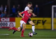24 September 2021; Niall Morahan of Sligo Rovers in action against Will Patching of Dundalk during the SSE Airtricity League Premier Division match between Dundalk and Sligo Rovers at Oriel Park in Dundalk, Louth. Photo by Ben McShane/Sportsfile