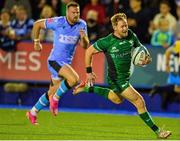 24 September 2021; Kieran Marmion of Connacht scores a try during the United Rugby Championship match between Cardiff Blues and Connacht at Arms Park in Cardifff, Wales. Photo by Mark Lewis/Sportsfile