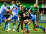 24 September 2021; Finlay Bealham of Connacht is tackled by James Ratti of Cardiff Blues during the United Rugby Championship match between Cardiff Blues and Connacht at Arms Park in Cardifff, Wales. Photo by Mark Lewis/Sportsfile