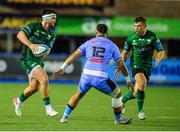 24 September 2021; Tom Daly, left, and Tom Farrell of Connacht in action during the United Rugby Championship match between Cardiff Blues and Connacht at Arms Park in Cardifff, Wales. Photo by Mark Lewis/Sportsfile