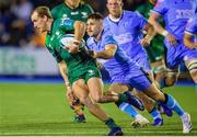 24 September 2021; John Porch of Connacht is tackled by Tomos Williams of Cardiff Blues during the United Rugby Championship match between Cardiff Blues and Connacht at Arms Park in Cardifff, Wales. Photo by Mark Lewis/Sportsfile