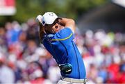 24 September 2021; Rory McIlroy of Team Europe watches his shot during his Friday afternoon fourballs match with Shane Lowry against Tony Finau and Harris English of Team USA at the Ryder Cup 2021 Matches at Whistling Straits in Kohler, Wisconsin, USA. Photo by Tom Russo/Sportsfile