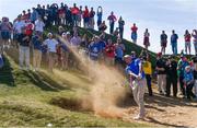 24 September 2021; Rory McIlroy of Team Europe chips from a bunker during their Friday afternoon fourballs match against Tony Finau and Harris English of Team USA at the Ryder Cup 2021 Matches at Whistling Straits in Kohler, Wisconsin, USA. Photo by Tom Russo/Sportsfilee