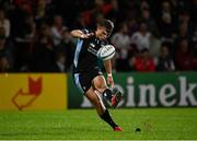 24 September 2021; Ross Thompson of Glasgow Warriors kicks a conversion during the United Rugby Championship match between Ulster and Glasgow Warriors at Kingspan Stadium in Belfast. Photo by Harry Murphy/Sportsfile