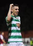 24 September 2021; Gary O'Neill of Shamrock Rovers celebrates after his side's victory over St Patrick's Athletic in their SSE Airtricity League Premier Division match at Richmond Park in Dublin. Photo by Seb Daly/Sportsfile