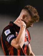 24 September 2021; Rory Feely of Bohemians after his side's defeat in the SSE Airtricity League Premier Division match between Bohemians and Finn Harps at Dalymount Park in Dublin. Photo by Piaras Ó Mídheach/Sportsfile