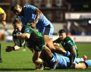 24 September 2021; Kieran Marmion of Connacht scores a try during the United Rugby Championship match between Cardiff Blues and Connacht at Arms Park in Cardifff, Wales. Photo by Ben Evans/Sportsfile