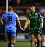 24 September 2021; A dejected Tiernan O’Halloran of Connacht after the United Rugby Championship match between Cardiff Blues and Connacht at Arms Park in Cardifff, Wales. Photo by Ben Evans/Sportsfile