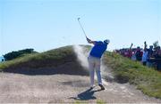 24 September 2021; Shane Lowry of Team Europe chips from a bunker during his Friday afternoon fourballs match with Rory McIlroy against Tony Finau and Harris English of Team USA at the Ryder Cup 2021 Matches at Whistling Straits in Kohler, Wisconsin, USA. Photo by Tom Russo/Sportsfile