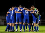 24 September 2021; The Waterford team huddle before the SSE Airtricity League Premier Division match between Waterford and Drogheda United at RSC in Waterford. Photo by Michael P Ryan/Sportsfile