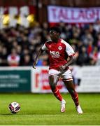24 September 2021; James Abankwah of St Patrick's Athletic during the SSE Airtricity League Premier Division match between St Patrick's Athletic and Shamrock Rovers at Richmond Park in Dublin. Photo by Seb Daly/Sportsfile