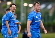 24 September 2021; Daniel Hawkshaw, left, and David Hawkshaw during the Development Interprovincial match between Leinster XV and Munster XV at the IRFU High Performance Centre at the Sport Ireland Campus in Dublin. Photo by Brendan Moran/Sportsfile