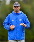 24 September 2021; Leinster elite player development officer Denis Leamy before the Development Interprovincial match between Leinster XV and Munster XV at the IRFU High Performance Centre at the Sport Ireland Campus in Dublin. Photo by Brendan Moran/Sportsfile