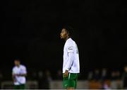 24 September 2021; Jamin Nwanze of Cabinteely during the SSE Airtricity League First Division match between Cabinteely and Shelbourne at Stradbrook in Blackrock, Dublin. Photo by David Fitzgerald/Sportsfile
