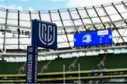 25 September 2021; A general view inside the stadium before the United Rugby Championship match between Leinster and Vodacom Bulls at the Aviva Stadium in Dublin.  Photo by Harry Murphy/Sportsfile