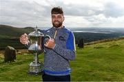 25 September 2021; Colin Ryan of Limerick with the Corn Setanta trophy after winning the M. Donnelly GAA All-Ireland Poc Fada finals at Annaverna Mountain in the Cooley Peninsula, Ravensdale, Louth. Photo by Ben McShane/Sportsfile