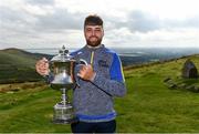 25 September 2021; Colin Ryan of Limerick with the Corn Setanta trophy after winning the M. Donnelly GAA All-Ireland Poc Fada finals at Annaverna Mountain in the Cooley Peninsula, Ravensdale, Louth. Photo by Ben McShane/Sportsfile