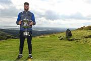 25 September 2021; Colin Ryan of Limerick with the Corn Setanta trophy after winning the M. Donnelly GAA All-Ireland Poc Fada finals at Annaverna Mountain in the Cooley Peninsula, Ravensdale, Louth. Photo by Ben McShane/Sportsfile