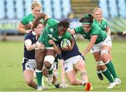 25 September 2021; Linda Djougang of Ireland in action during the Rugby World Cup 2022 Europe qualifying tournament match between Ireland and Scotland at Stadio Sergio Lanfranchi in Parma, Italy. Photo by Roberto Bregani/Sportsfile