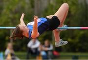 25 September 2021; Katy Rigney from Dublin on her way to finishing third in the girls under-16 high jump during the Aldi Community Games Track and Field Athletics finals at Carlow IT Sports Campus in Carlow. Photo by Matt Browne/Sportsfile