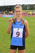 25 September 2021; Goda Buivydyte from Navan Road, Dublin after she won the Girls under-14 800 metre during the Aldi Community Games Track and Field Athletics finals at Carlow IT Sports Campus in Carlow. Photo by Matt Browne/Sportsfile