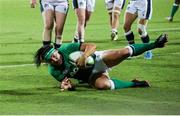 25 September 2021; Lindsay Peat of Ireland scores a try during the Rugby World Cup 2022 Europe qualifying tournament match between Ireland and Scotland at Stadio Sergio Lanfranchi in Parma, Italy. Photo by Roberto Bregani/Sportsfile