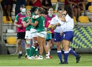 25 September 2021; Dejected Ireland players after the Rugby World Cup 2022 Europe qualifying tournament match between Ireland and Scotland at Stadio Sergio Lanfranchi in Parma, Italy. Photo by Roberto Bregani/Sportsfile