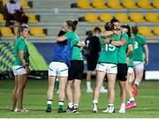 25 September 2021; Dejected Ireland players after the Rugby World Cup 2022 Europe qualifying tournament match between Ireland and Scotland at Stadio Sergio Lanfranchi in Parma, Italy. Photo by Roberto Bregani/Sportsfile