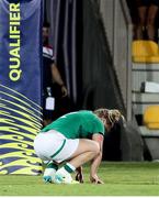 25 September 2021; A dejected Cliodhna Moloney of Ireland after the Rugby World Cup 2022 Europe qualifying tournament match between Ireland and Scotland at Stadio Sergio Lanfranchi in Parma, Italy. Photo by Roberto Bregani/Sportsfile