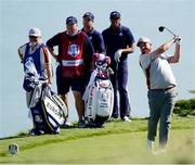 25 September 2021; Shane Lowry of Team Europe watches his drive during his Saturday afternoon fourballs match against Tony Finau and Harris English of Team USA at the Ryder Cup 2021 Matches at Whistling Straits in Kohler, Wisconsin, USA. Photo by Tom Russo/Sportsfile