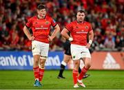 25 September 2021; Jack O’Donoghue, left, and Dave Kilcoyne of Munster during the United Rugby Championship match between Munster and Cell C Sharks at Thomond Park in Limerick. Photo by Seb Daly/Sportsfile