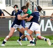 25 September 2021; Amee-Leigh Murphy Crowe of Ireland is tackled by Rachel Malcolm of Scotland during the Rugby World Cup 2022 Europe qualifying tournament match between Ireland and Scotland at Stadio Sergio Lanfranchi in Parma, Italy. Photo by Roberto Bregani/Sportsfile