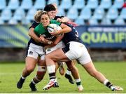 25 September 2021; Sene Naoupu of Ireland is tackled by Christine Belisle of Scotland during the Rugby World Cup 2022 Europe qualifying tournament match between Ireland and Scotland at Stadio Sergio Lanfranchi in Parma, Italy. Photo by Roberto Bregani/Sportsfile