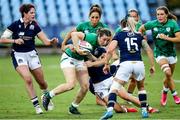 25 September 2021; Ciara Griffin of Ireland in action against Chloe Rollie of Scotland during the Rugby World Cup 2022 Europe qualifying tournament match between Ireland and Scotland at Stadio Sergio Lanfranchi in Parma, Italy. Photo by Roberto Bregani/Sportsfile