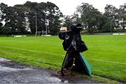 26 September 2021; A TG4 camera ahead of their broadcast of the Mayo Senior Club Football Championship Group 4 match between Breaffy and The Neale at Breaffy GAA Club in Mayo. Photo by Piaras Ó Mídheach/Sportsfile