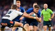 25 September 2021; Garry Ringrose of Leinster is tackled by David Kriel of Vodacom Bulls during the United Rugby Championship match between Leinster and Vodacom Bulls at Aviva Stadium in Dublin. Photo by Brendan Moran/Sportsfile