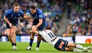 25 September 2021; Hugo Keenan of Leinster is tackled by David Kriel of Vodacom Bulls during the United Rugby Championship match between Leinster and Vodacom Bulls at Aviva Stadium in Dublin. Photo by Brendan Moran/Sportsfile