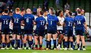 25 September 2021; Leinster players applaud the Vodacom Bulls after the United Rugby Championship match between Leinster and Vodacom Bulls at Aviva Stadium in Dublin. Photo by Brendan Moran/Sportsfile