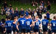 25 September 2021; Leinster supporters applaud the team after the United Rugby Championship match between Leinster and Vodacom Bulls at Aviva Stadium in Dublin. Photo by Brendan Moran/Sportsfile