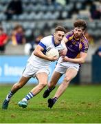 26 September 2021; Sean Lowry of St Vincents in action against Liam Flatman of Kilmacud Crokes during the Go Ahead Dublin Senior Club Football Championship Group 2 match between Kilmacud Crokes and St Vincents at Parnell Park in Dublin. Photo by David Fitzgerald/Sportsfile
