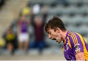 26 September 2021; Hugh Kenny of Kilmacud Crokes celebrates after scoring his side's first goal during the Go Ahead Dublin Senior Club Football Championship Group 2 match between Kilmacud Crokes and St Vincents at Parnell Park in Dublin. Photo by David Fitzgerald/Sportsfile