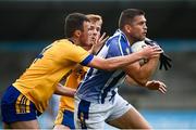 26 September 2021; Conal Keaney of Ballyboden St Enda's in action against Adam Rafter, left, and Conor McHugh of Na Fianna during the Go Ahead Dublin Senior Club Football Championship Group 1 match between Ballyboden St Endas and Na Fianna at Parnell Park in Dublin. Photo by David Fitzgerald/Sportsfile