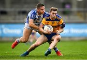 26 September 2021; Alistair Fitzgerald of Na Fianna in action against Conal Keaney of Ballyboden St Enda's during the Go Ahead Dublin Senior Club Football Championship Group 1 match between Ballyboden St Endas and Na Fianna at Parnell Park in Dublin. Photo by David Fitzgerald/Sportsfile